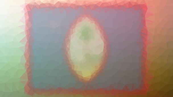 Guam Flag Iso Appare Interessante Tessellatura Triangoli Pulsanti Looping — Video Stock