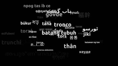 Gövde 56 Dünya Dilinde Çevrildi Sonsuz Döngüsü 3d Büyütme Kelime Bulutu Maskesi