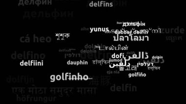 Dünya çapında 56 Dilde Çevrilmiş Yunus Sonsuz Döngüsü 3d Büyüyen Kelimeler Bulutu Maskesi