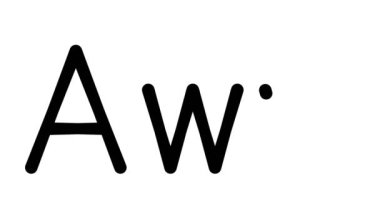 Aww Yazılı Metin Canlandırması Çeşitli Sans-Serif Yazı Tipleri ve Ağırlıkları