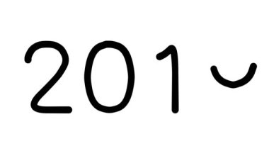 Çeşitli Sans-Serif Yazı Tipleri ve Ağırlıkları ile 2019 El Yazısı Metni Animasyonu