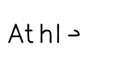 Çeşitli Sans-Serif Yazı Tipleri ve Ağırlıklarıyla Atletizm El Yazısı Animasyonu