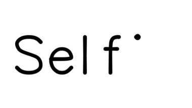Çeşitli Sans-Serif Yazı Tipleri ve Ağırlıkları ile Selfie El Yazısı Metni Canlandırması
