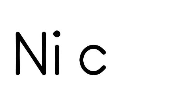 Нишевая Рукописная Анимация Различных Шрифтах Весах Засечек — стоковое видео
