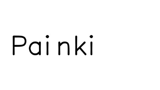 Painkiller Handgeschreven Tekst Animatie Diverse Sans Serif Fonts Gewichten — Stockvideo