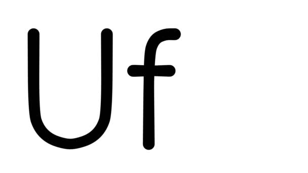 Animação Texto Manuscrito Ufo Várias Fontes Pesos Sans Serif — Vídeo de Stock
