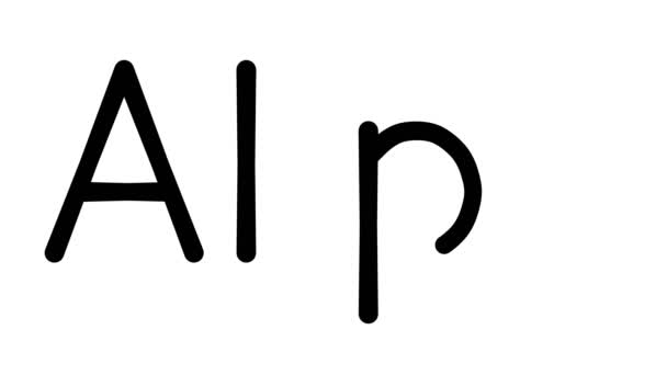 Animação Texto Manuscrito Alps Várias Fontes Pesos Sans Serif — Vídeo de Stock