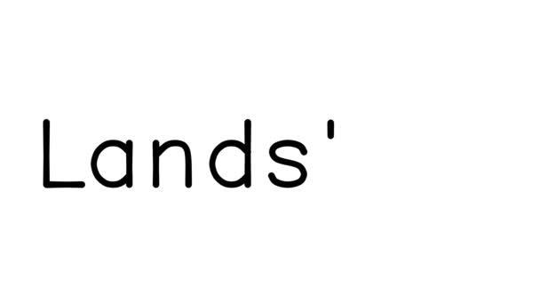 Landslide Kézírásos Szöveg Animáció Különböző Sans Serif Betűtípusok Súlyok — Stock videók