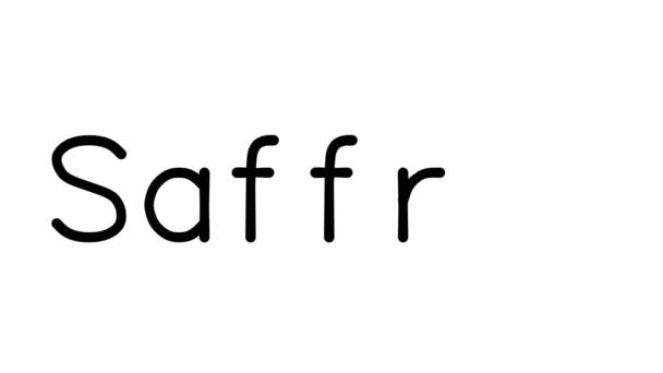 Saffron Handwritten Text Animation Various Sans Serif Fonts Weights — 비디오