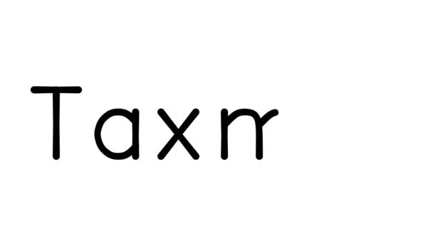 Taxman Handwritten Text Animation Various Sans Serif Fonts Weights — 비디오