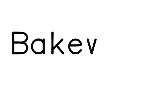 Bakewell Kézzel Írott Szöveg Animáció Különböző Sans Serif Betűtípusok Súlyok — Stock videók