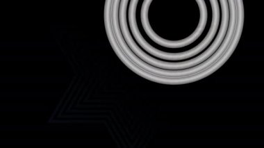 Konsantrik Çemberler Arkaplan Yıldızı Deseni Üzerinde Genişliyor
