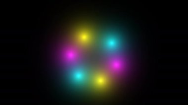 Cmyk Cmy Ufo Işıklarının Dönen Kümesi Görüntüleyicinin Üzerinde