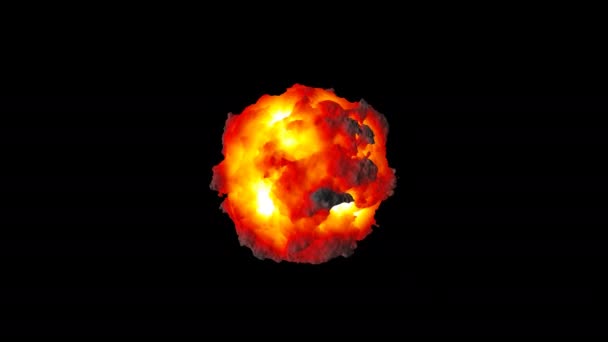 Roiling Burning Turning Over Hot Ball of Fire Fireball — Stock Video