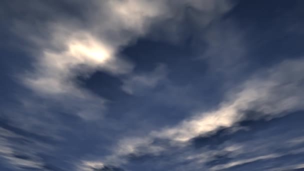 Wolken über dem Himmel, die hin und her fließen, und graues Regenwetter — Stockvideo