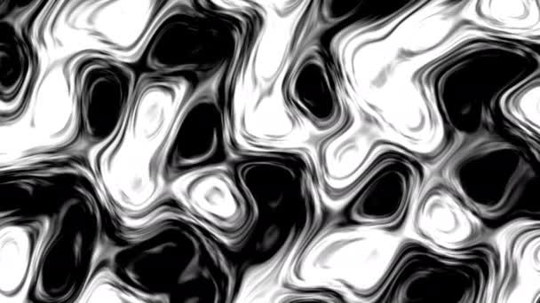 Interessante piso Blobs Estranho undulante metal fundido Mercúrio superfície — Vídeo de Stock