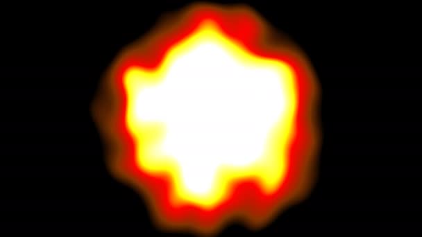 Расширяющаяся волна взрыва энергетического шара Слоумо Взрывная зона Взрывной взрыв — стоковое видео