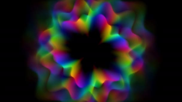 怪异的彩色彩虹光谱涡旋闪烁幻想 — 图库视频影像