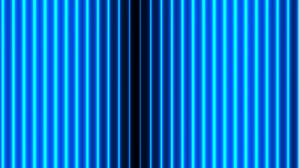 Vigas verticais de lasers azuis movendo campo de força de grade de segurança — Vídeo de Stock