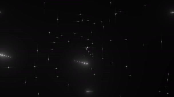 Зйомки Зірки Блимання Блимання Віддалене Зоряне поле Маска — стокове відео