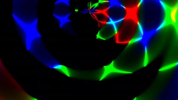 İlginç İç Lazer Etiketi İç Yansıtıcı Spiral Işıklar Lazerler — Stok video