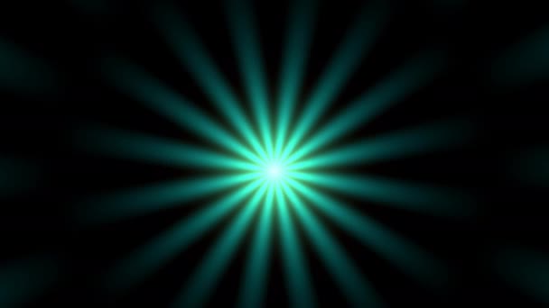 Zielone Ciemne Oświetlenie Szprychy świecące od środka obrotowe — Wideo stockowe