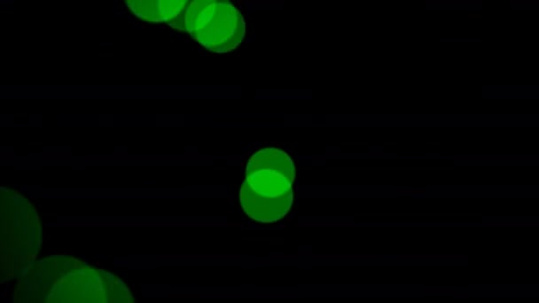 Bokeh Soft Green Lights Scanning Electrons Past Viewer — Stockvideo