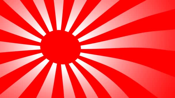 Flexible Flexing Estiramiento Guerra Guerra Bandera militar japonesa Levantamiento del sol — Vídeo de stock