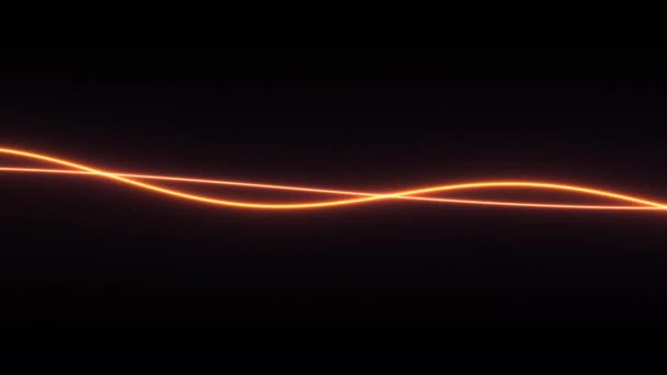 Two Couple Twisted Pair Threads of Orange Light — Stock Video