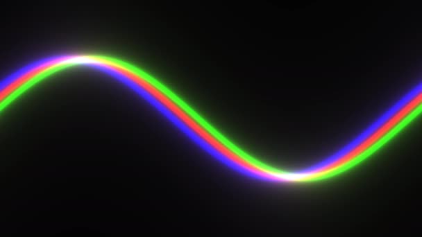 Разделение линии белого света на красный и синий цвета — стоковое видео