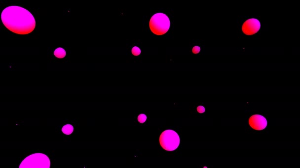 Летит в быстрой сетке 3d розовые сферы — стоковое видео