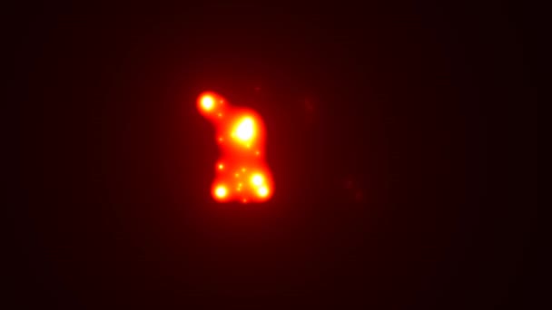 Moving Blobs of Warm Red Fireballs Globuli Pulsierende Masse