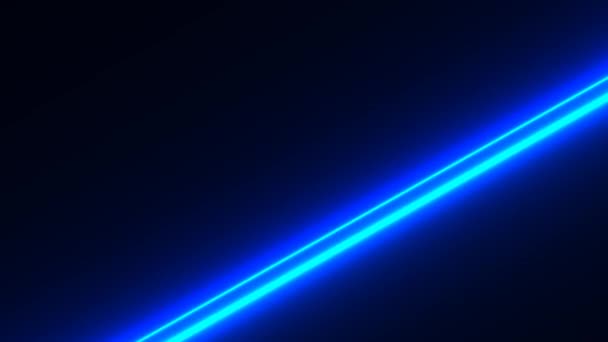 Due fasci laser blu che si sovrappongono in movimento diagonale — Video Stock