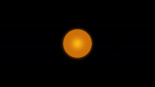 Шокирующее мерцающее оранжевое шаровое солнце — стоковое видео