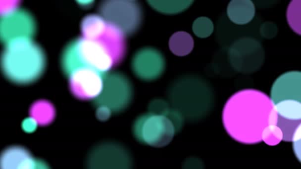 Zachte Bokeh Lichten Bubbels Popping Camera Achtergrond Nachtleven — Stockvideo