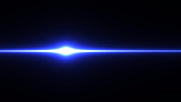 Energy Beam Pulse Shooting Rail Along Laser — Video Stock