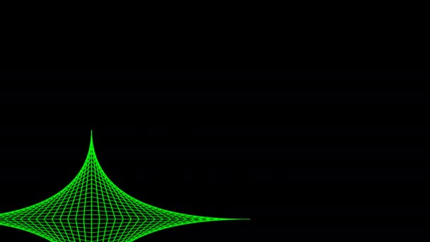 Kompleksowy kształt siatki poruszający się wokół ramki — Wideo stockowe