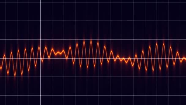 Frekans Sinyali Oscilloscope Ekranı Desen Dalgası — Stok video