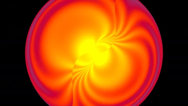 燃烧明亮的热熔胶熔融抽象圈 — 图库视频影像