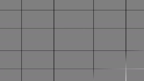 Простая сетка линий с энергией, протекающей через диагональ — стоковое видео