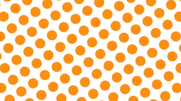 Moving Bright Summer Theme Orange Summer Dots Background — Vídeo de stock