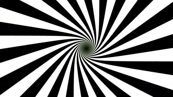 Sich darauf vorbereiten, in die hypnotische Spirale zu zoomen, in die sie plötzlich hineinzoomen — Stockvideo