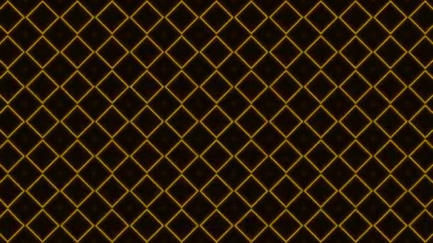 Neon Grid Diamond Panels Shrinking Growing Cage Electrical Net — Vídeo de stock