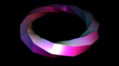Rotating 3d Twisted Mobius Strip Band Loop