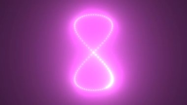 Infinity Infinite Eight Symbol Rolling Neon Lights Forever Pink