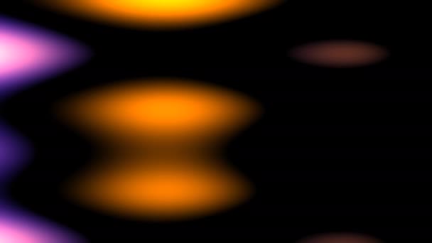 Теплові брижі рухаються через теплий фіолетовий апельсин абстрактні форми — стокове відео