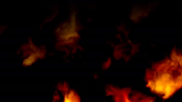 Morbido fuoco di combustione sottile palle di fuoco dolce ustione — Video Stock