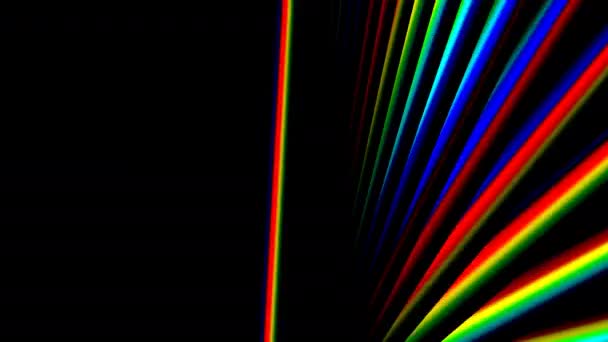 Spinning Bright Strips Laser Spectrum Light Bar Beam — Stock Video