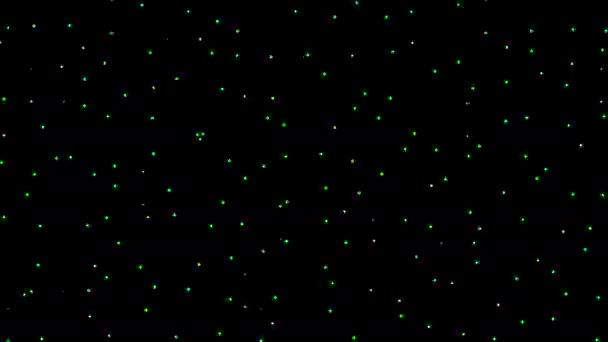 Сетка импульсивно-зеленых кругов расщепляет сегменты сегментированного разлома — стоковое видео