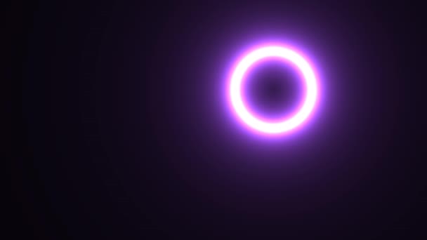 Purple Ringlight Ring Light Expanding Reveal — Vídeos de Stock